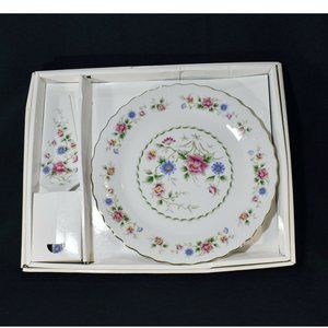 Andrea by Sadek Spring Night pattern 2 piece set fine porcelain China 8087